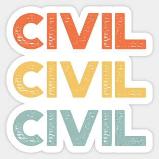 Civil Vintage Retro (Sunset) Sticker